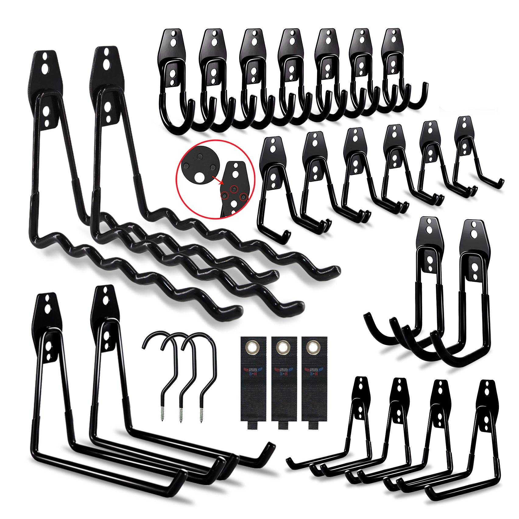 Heavy Equipment Storage - Heavy Duty Metal Hook Garage Organizer