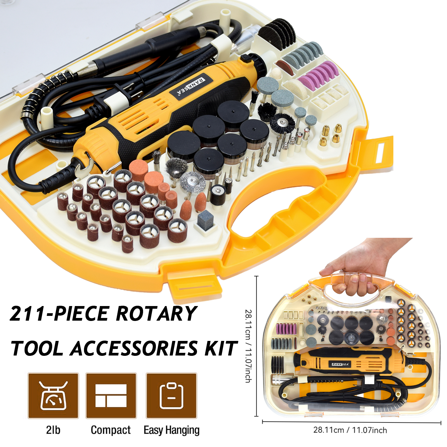 Tools Heavy Equipment - Rotary Tool Kit, Equipped With Flex