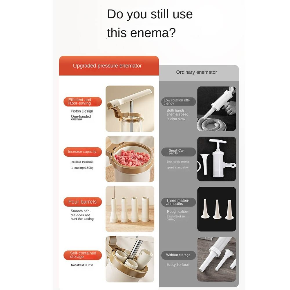 Homemade Manual Sausage Stuffe - Heavy Equipment Supplies reseña y precio