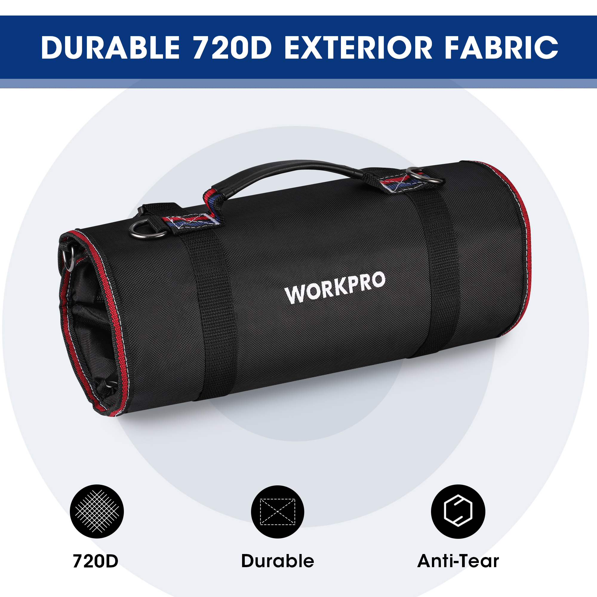 WORKPRO Roll Up Tool Bag with  - Heavy Equipment Storage reseña y precio