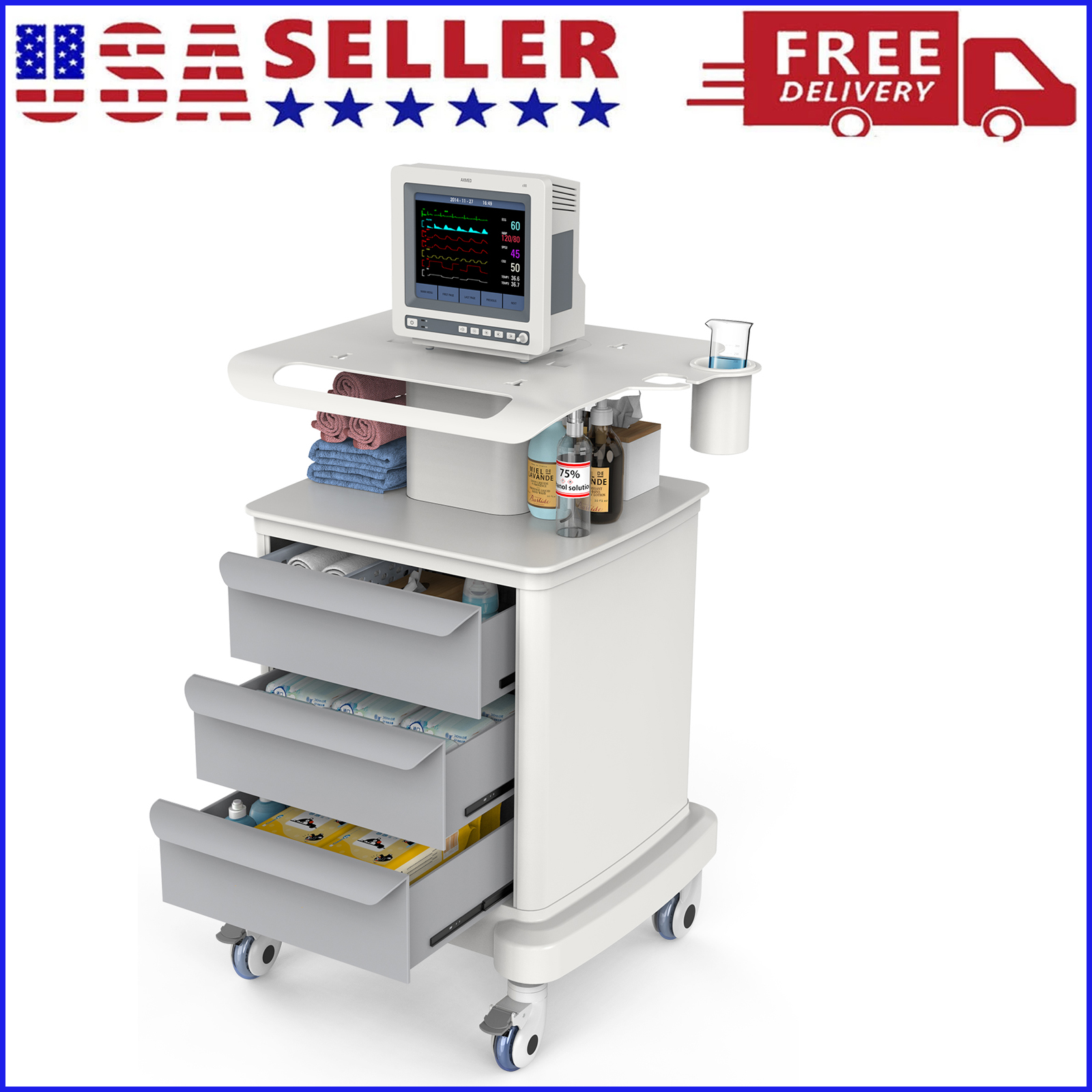 Medical Mobile Trolley Cart Ro - Heavy Equipment Storage reseña y precio