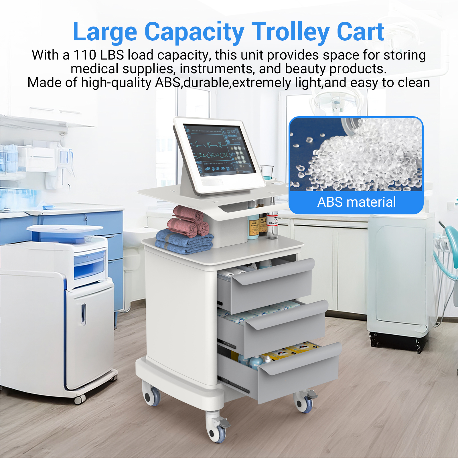 Medical Mobile Trolley Cart Ro - Heavy Equipment Storage reseña y precio