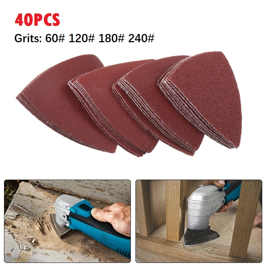 40pc Triangle Sandpaper 60/120 - Tools Heavy Equipment reseña y precio