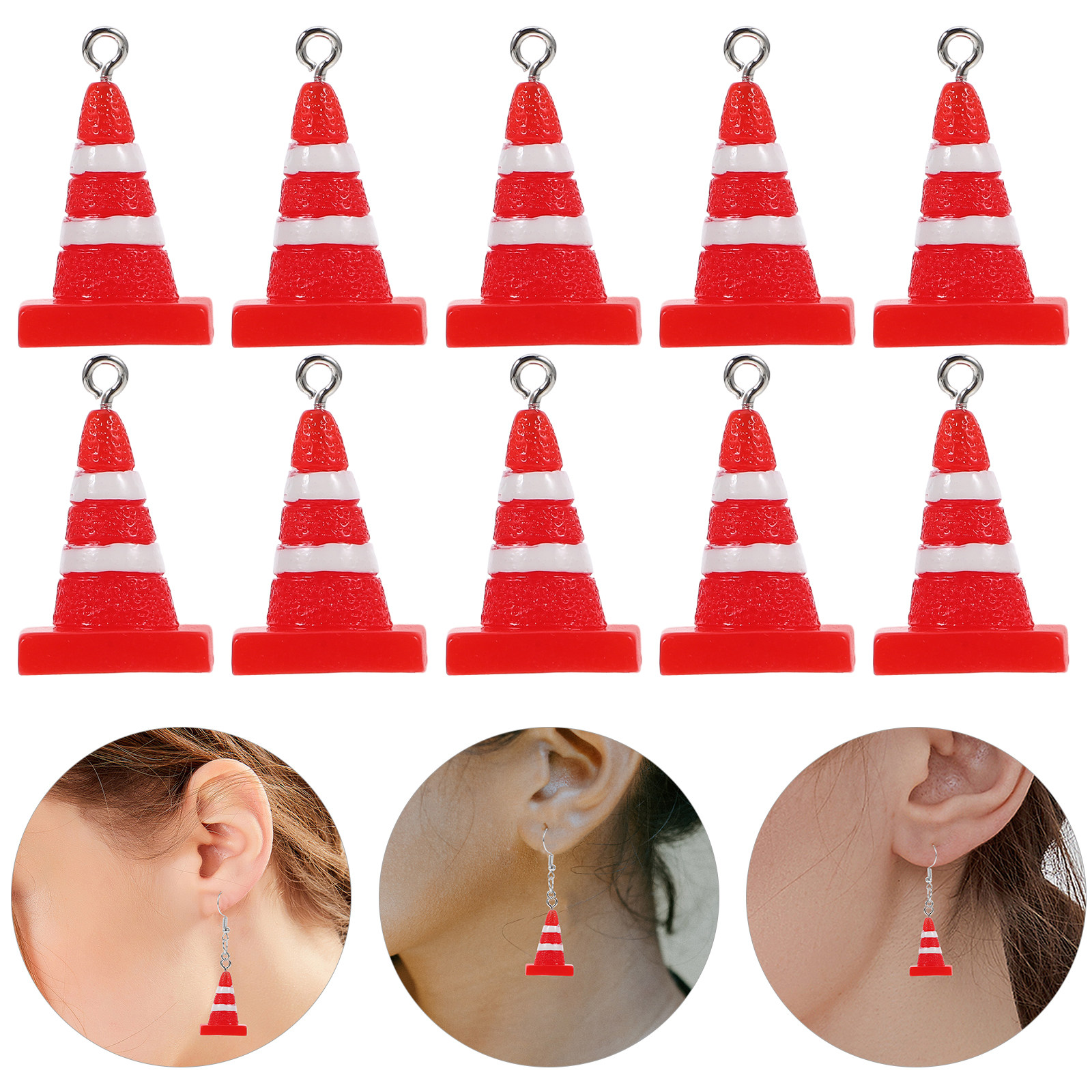 10Pcs Resin Pendant Charms Fun - Road Traffic Cone reseña y precio