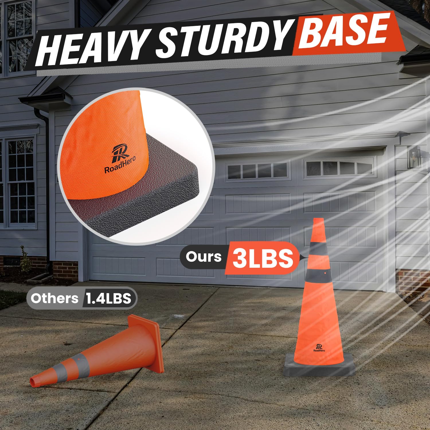 28 Inch Collapsible Traffic Sa - Road Traffic Cone reseña y precio