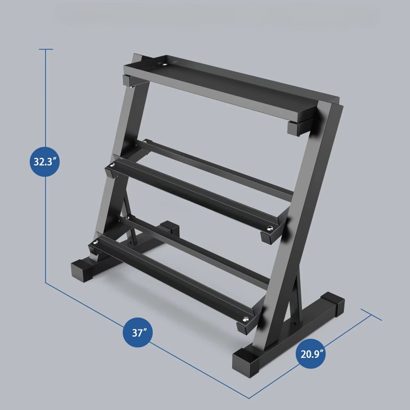 3-Tier Dumbbell Storage Rack 8 - Heavy Equipment Storage reseña y precio