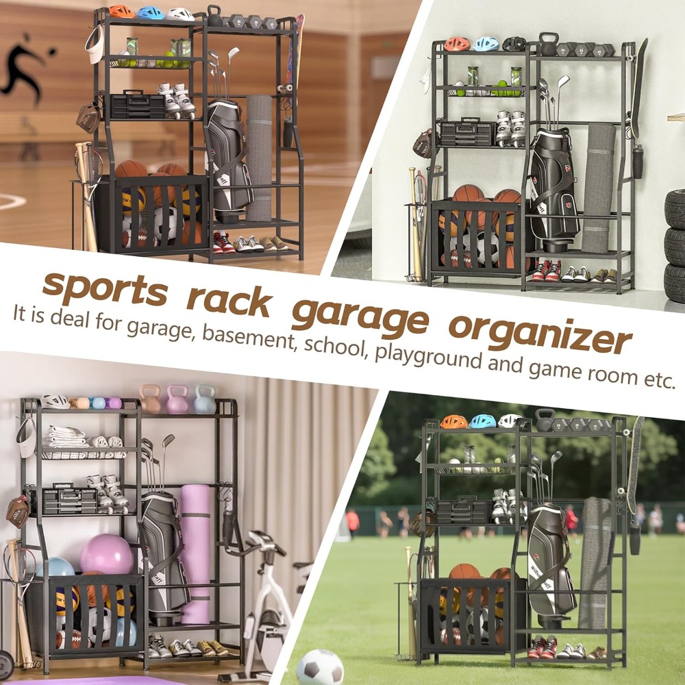 Garage Sports Equipment Organi - Heavy Equipment Storage reseña y precio