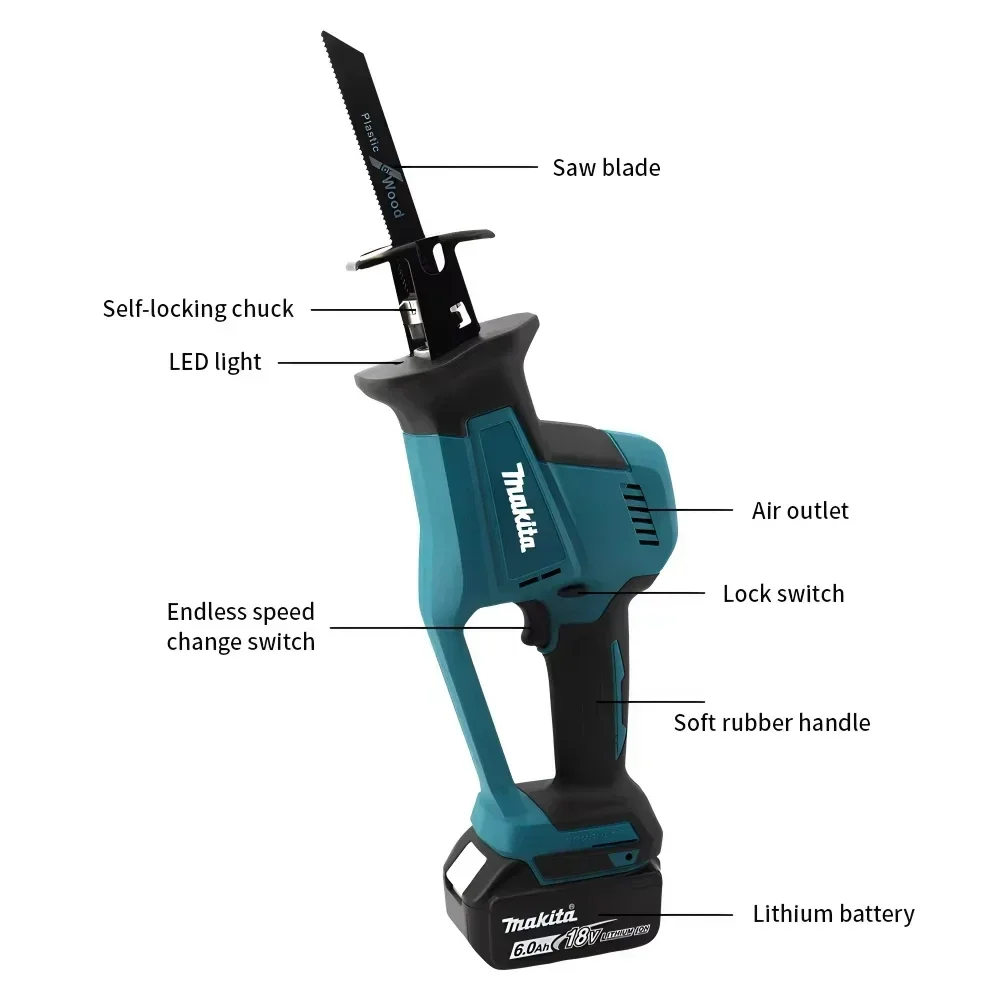 Makita DJR189 18V Cordless Ele - Tools Heavy Equipment reseña y precio
