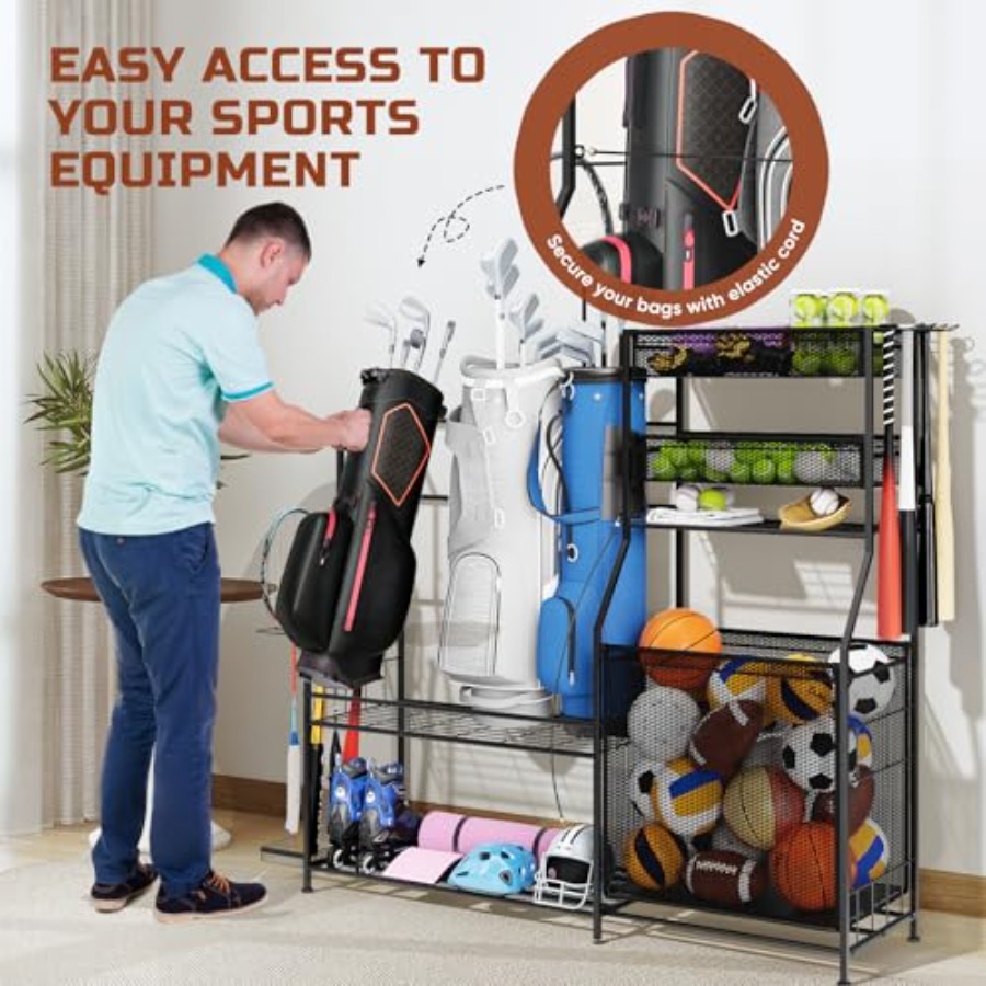 Garage Sports Equipment Organi - Heavy Equipment Storage reseña y precio