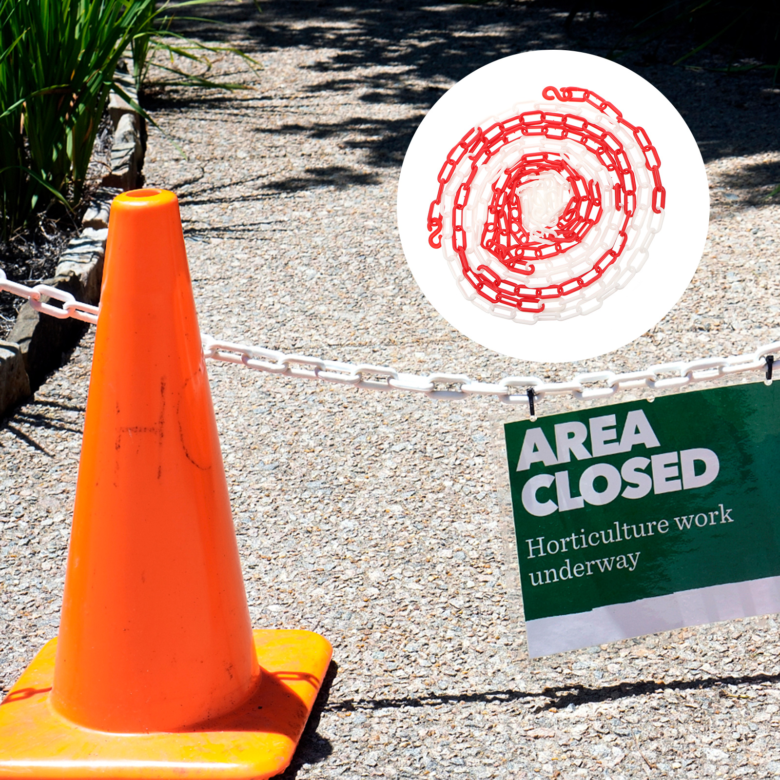 5M Plastic Safety Chain Road C - Road Traffic Cone reseña y precio