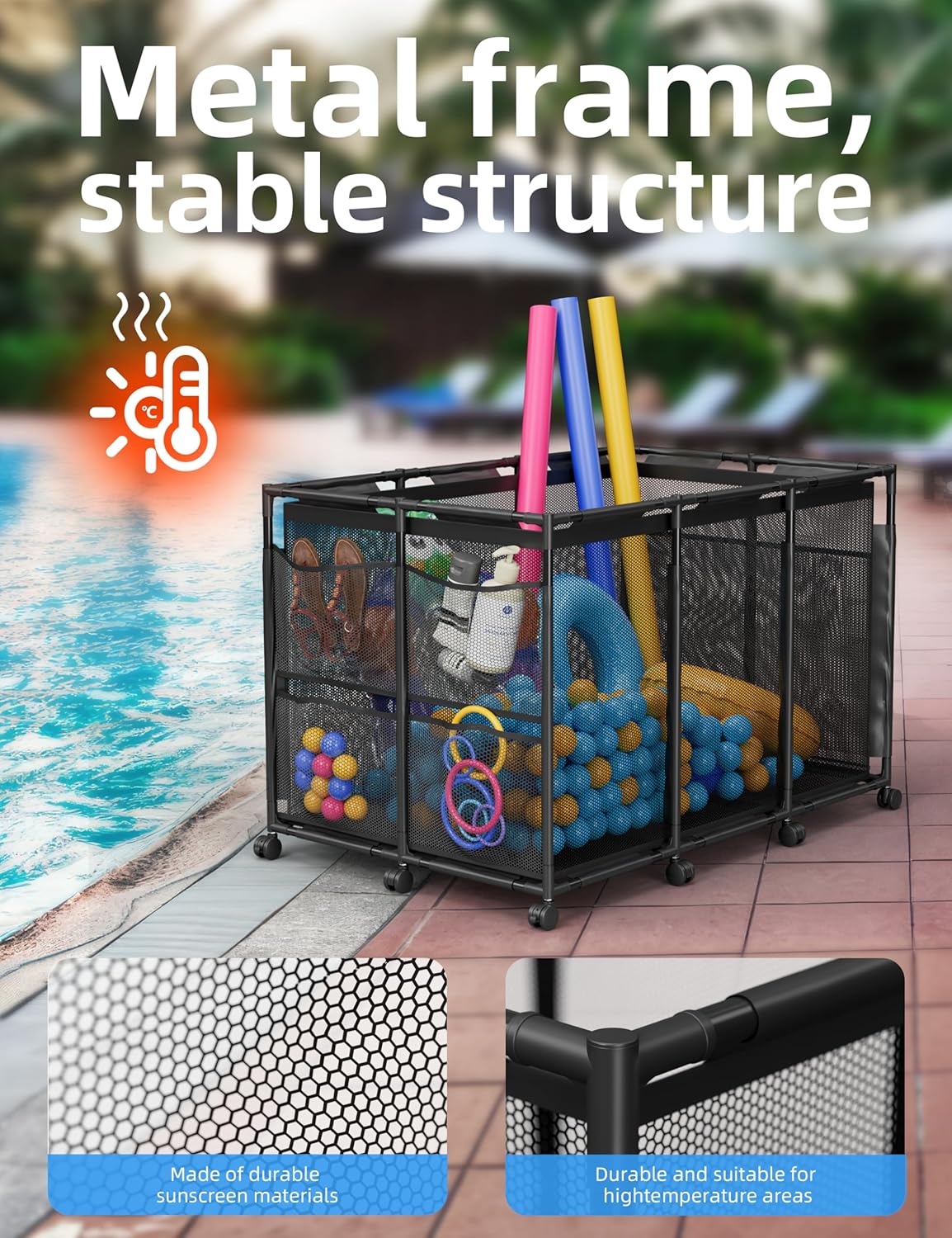 Large Pool Float Storage Organ - Heavy Equipment Storage reseña y precio