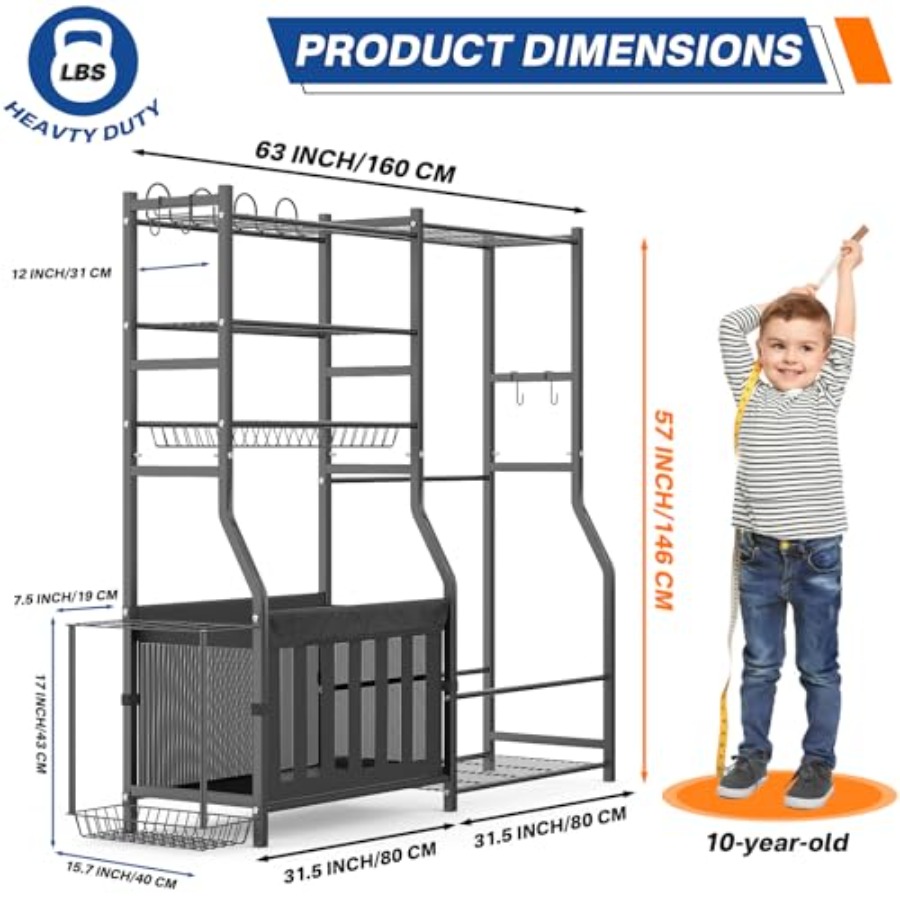 Heavy Duty Garage Sports Equip - Heavy Equipment Storage reseña y precio